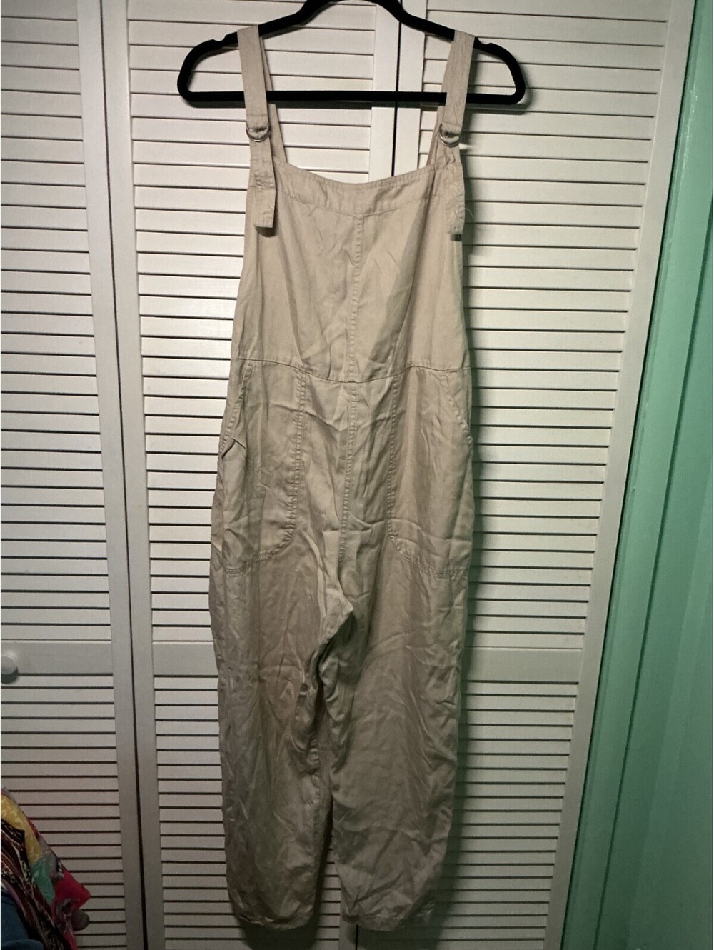 Abercrombie & Fitch Women's Large Overalls Traveler Jumpsuit, Beige #238